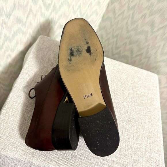 Enzo Angiolini Brown Leather Oxford Dress Shoes Mens Size 7.5 Made Brazil